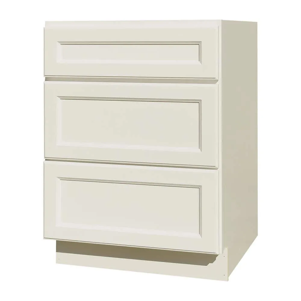 LIFEART CABINETRY LaPort Assembled 18x34.5x24 in. Base Cabinet with 3 Drawers in Classic White, photo 3 of 8