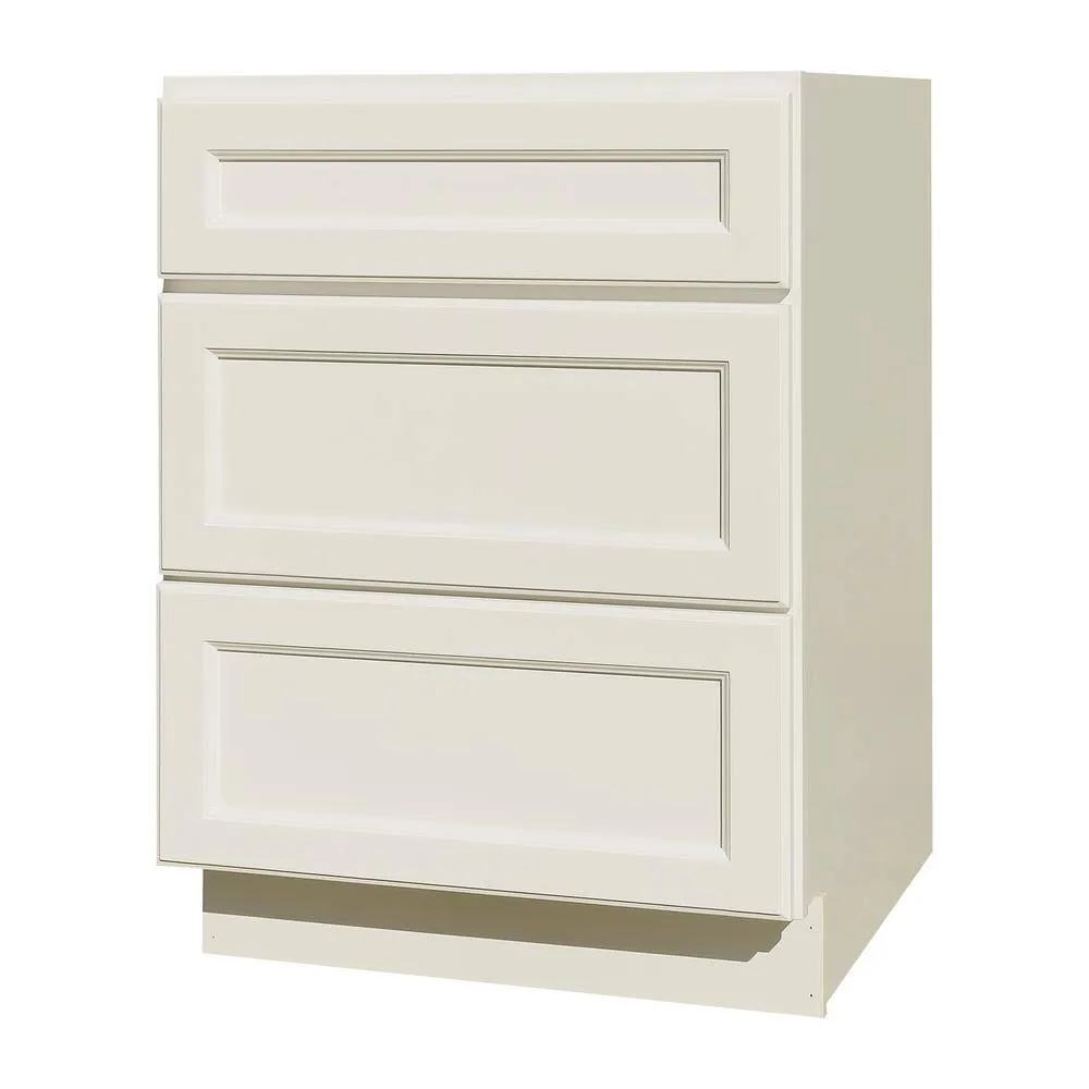 LIFEART CABINETRY LaPort Assembled 30x34.5x24 in. Base Cabinet with 3 Drawers in Classic White, photo 2 of 7