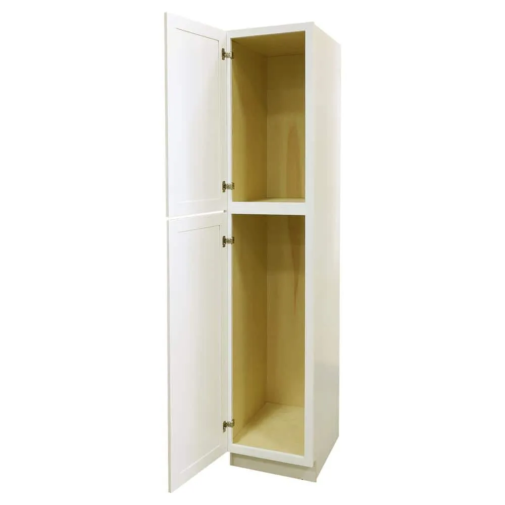 LIFEART CABINETRY LaPort Assembled 18x90x24 in. 2 Doors Tall Pantry with 6 Shelves in Classic White, photo 4 of 7