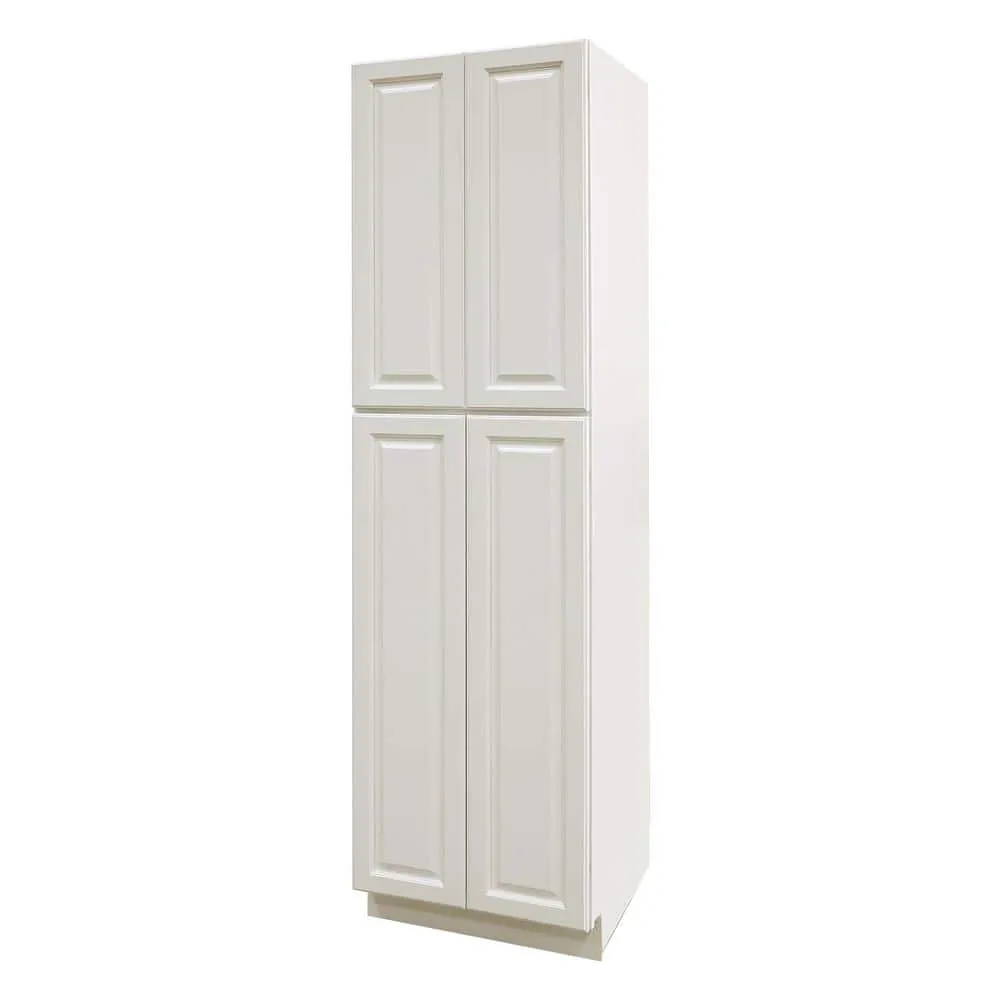 LIFEART CABINETRY LaPort Assembled 30x90x24 in. 4 Door Tall Pantry with 6 Shelves in Classic White, photo 3 of 6