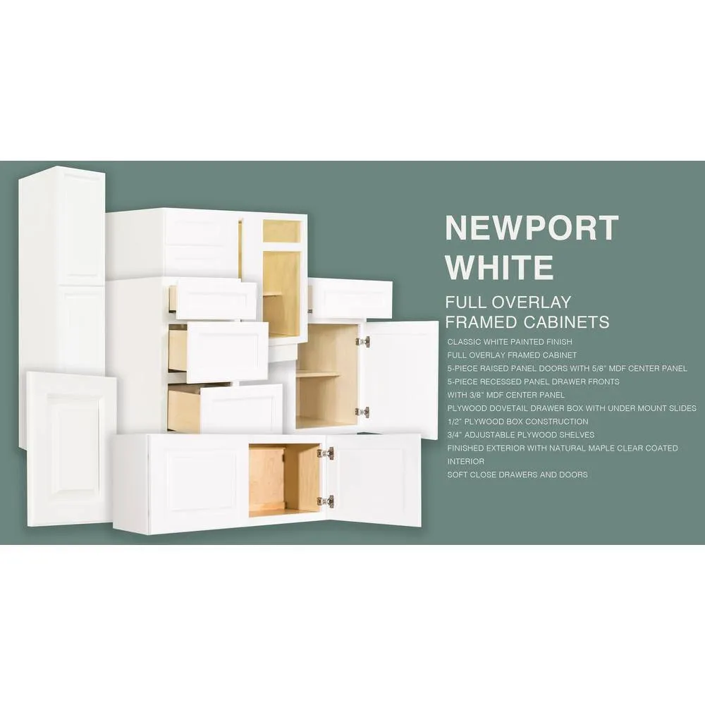 LIFEART CABINETRY LaPort Assembled 36x15x12 in. Wall Cabinet with 2 Doors in Classic White, photo 5 of 6