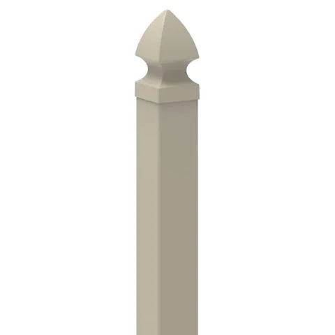 Windham Clay Vinyl Fence Post with Hardware