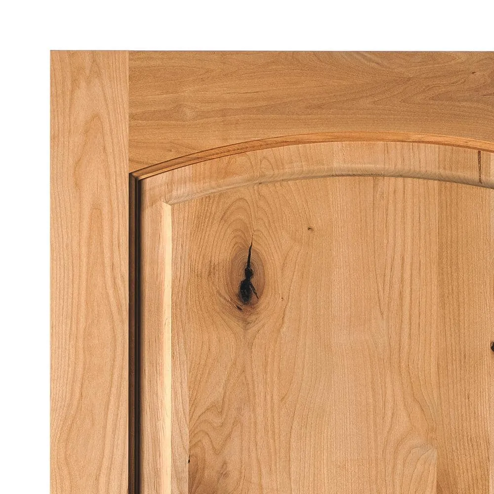 Krosswood Doors 30 in. x 80 in. Rustic Knotty Alder Arch Top Clear Stain Left-Hand Inswing Wood Single Prehung Front Door, photo 3 of 8
