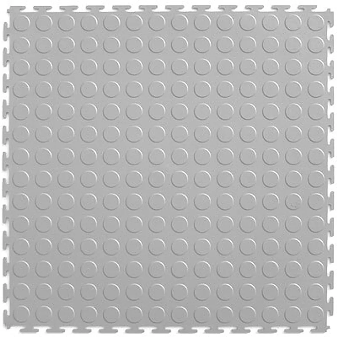 Perfection Floor Tile Coin 8-Piece 20-1/2 in x 20-1/2 in Light Gray Raised Coin Garage Floor Tile, photo 13 of 20