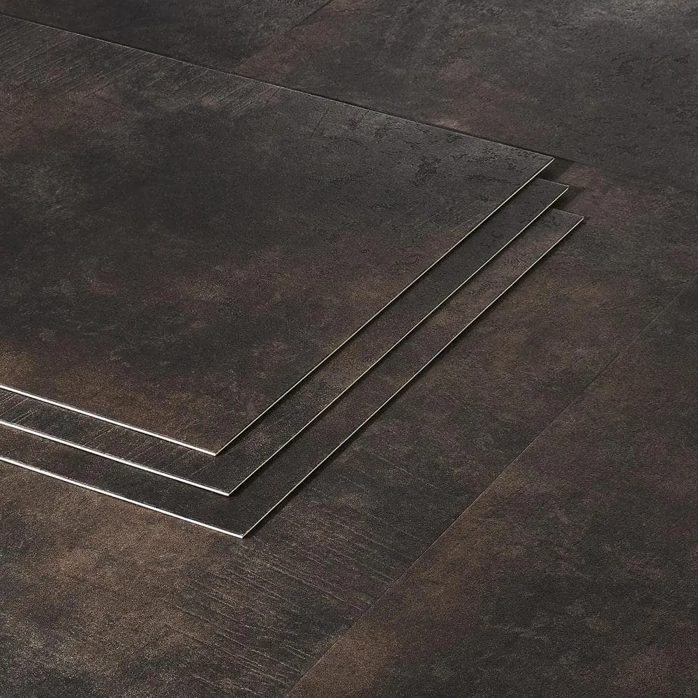 Ivy Hill Tile Duren 28mil Concreto Obsidian 18 in. x 36 in. Glue Down Luxury Vinyl Tile Flooring (36 sq. ft.), photo 5 of 7