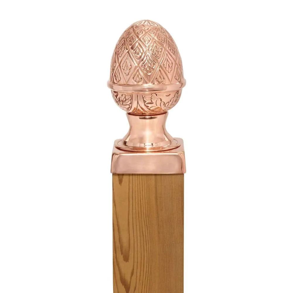 Protectyte 4 in. x 4 in. Copper Pineapple Slip Over Fence Post Cap, photo 3 of 3
