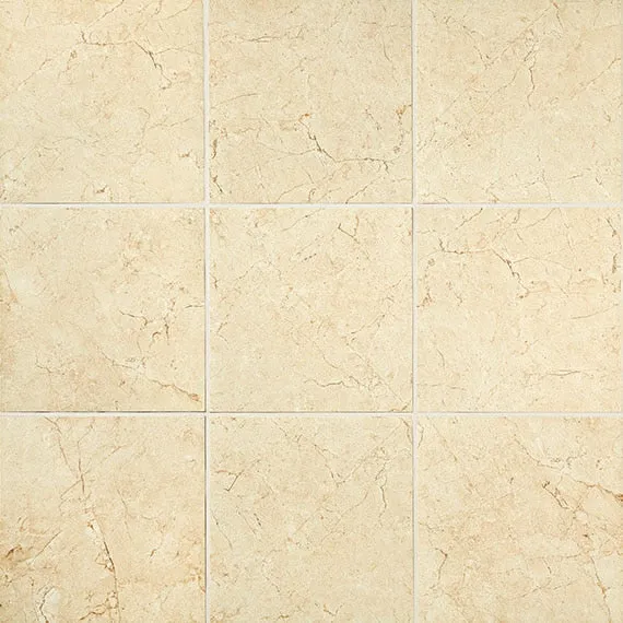 American Olean Mirasol 13-Pack Crema Laila 12-in x 12-in Glazed Porcelain Stone Look Floor Tile, photo 5 of 6