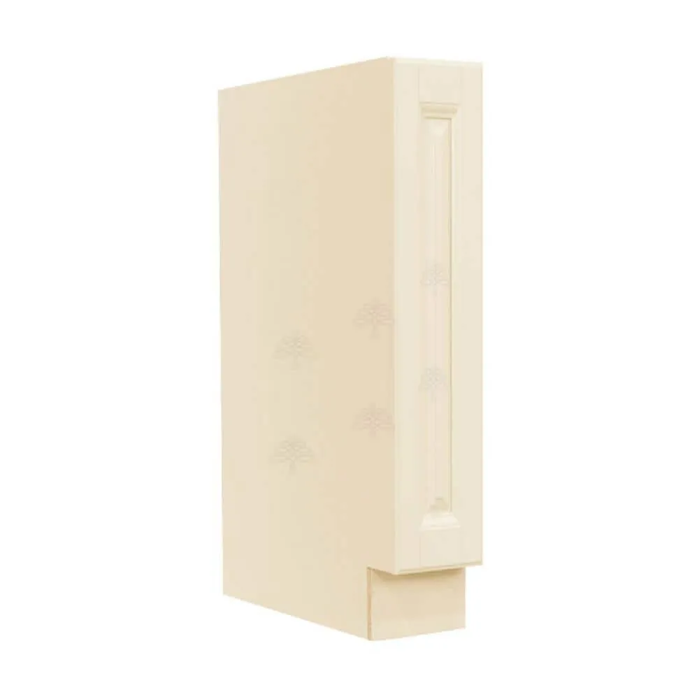LIFEART CABINETRY Oxford Assembled 6 in. x 34.5 in. x 24 in. Base Spice Drawer Cabinet with Raised-Panel Door Style in Creamy White, photo 2 of 5