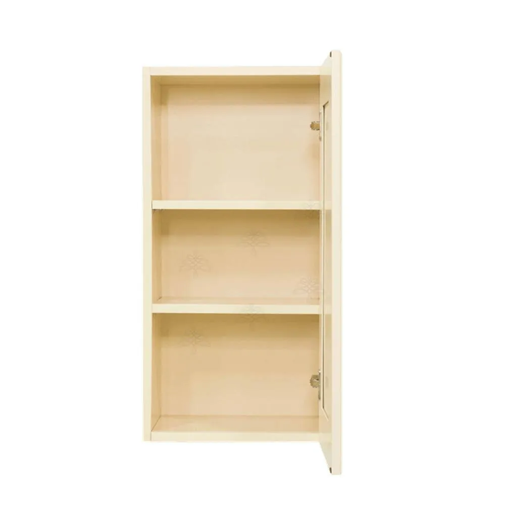 LIFEART CABINETRY Oxford Assembled 9 in. x 30 in. x 12 in. Wall Cabinet with 1 Raised-Panel Door 2 Shelves in Creamy White, photo 2 of 5