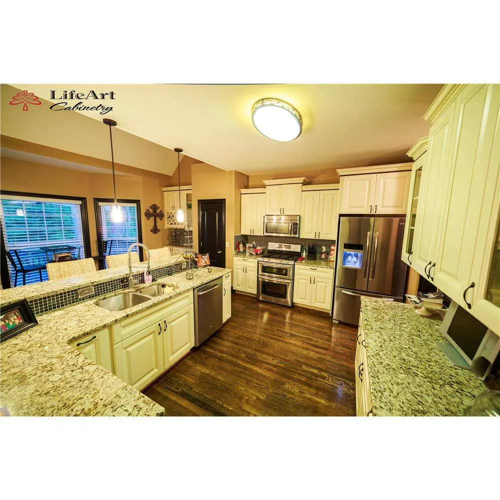 LIFEART CABINETRY Oxford Assembled 15 in. x 42 in. x 12 in. Wall Cabinet with 1 Raised-Panel Door 3 Shelves in Creamy White, photo 6 of 7