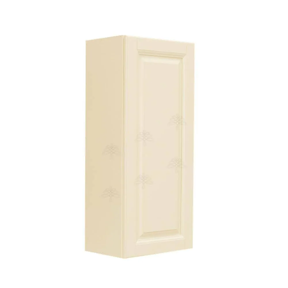 LIFEART CABINETRY Oxford Assembled 15 in. x 42 in. x 12 in. Wall Cabinet with 1 Raised-Panel Door 3 Shelves in Creamy White, photo 4 of 7