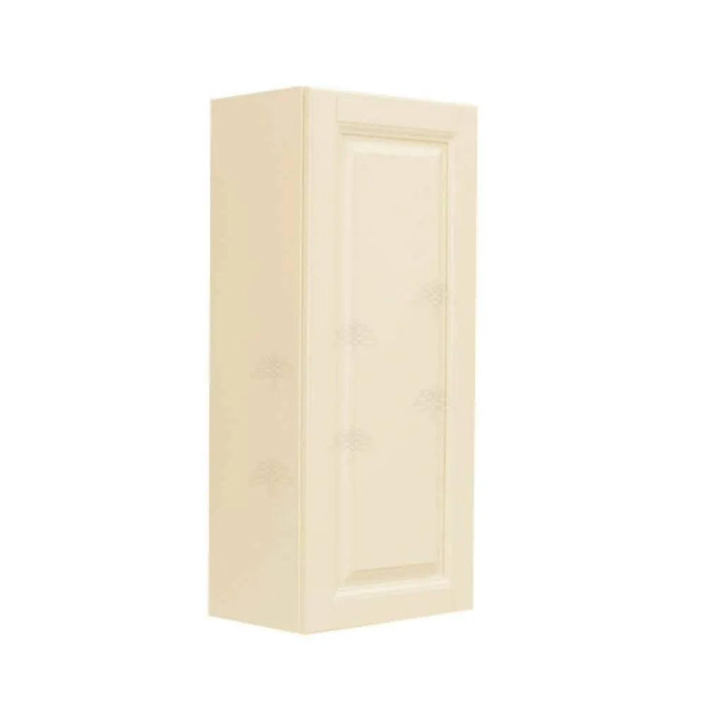 LIFEART CABINETRY Oxford Assembled 18 in. x 42 in. x 12 in. Wall Cabinet with 1 Raised-Panel Door 3 Shelves in Creamy White, photo 4 of 7