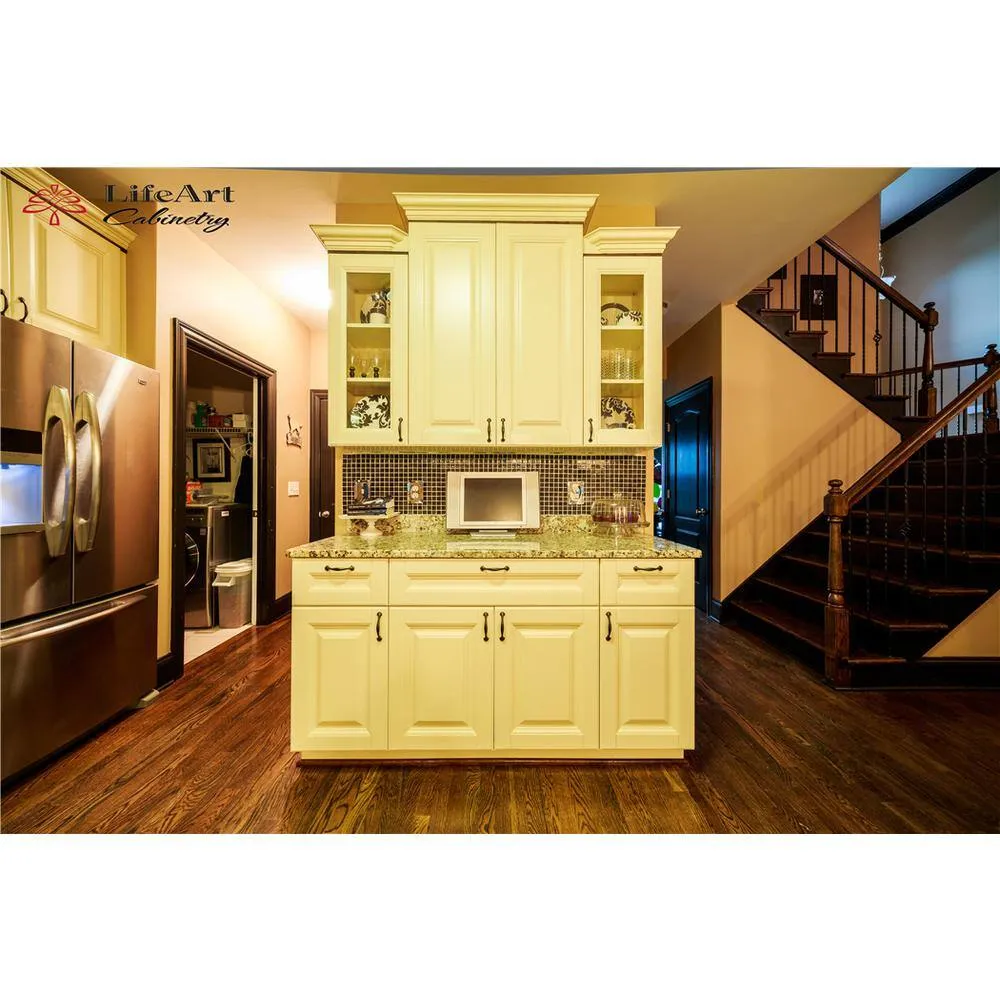 LIFEART CABINETRY Oxford Assembled 33 in. x 12 in. x 12 in. Wall Cabinet with 2 Raised-Panel Doors no Shelf in Creamy White, photo 7 of 8