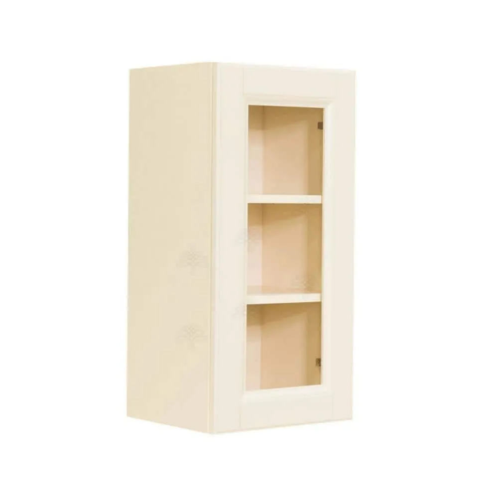 LIFEART CABINETRY Oxford Assembled 12 in. x 36 in. x 12 in. Wall Mullion Raised-Panel Door Cabinet with 2 Shelves in Creamy White, photo 3 of 6