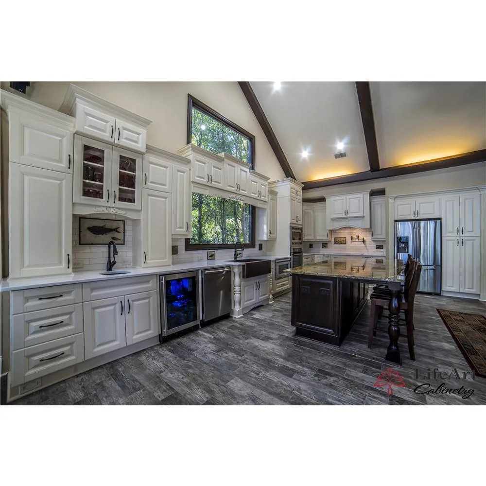 LIFEART CABINETRY Oxford Assembled 36 in. x 18 in. x 12 in. Wall Mullion Raised-Panel Door Cabinet with in Creamy White, photo 7 of 7