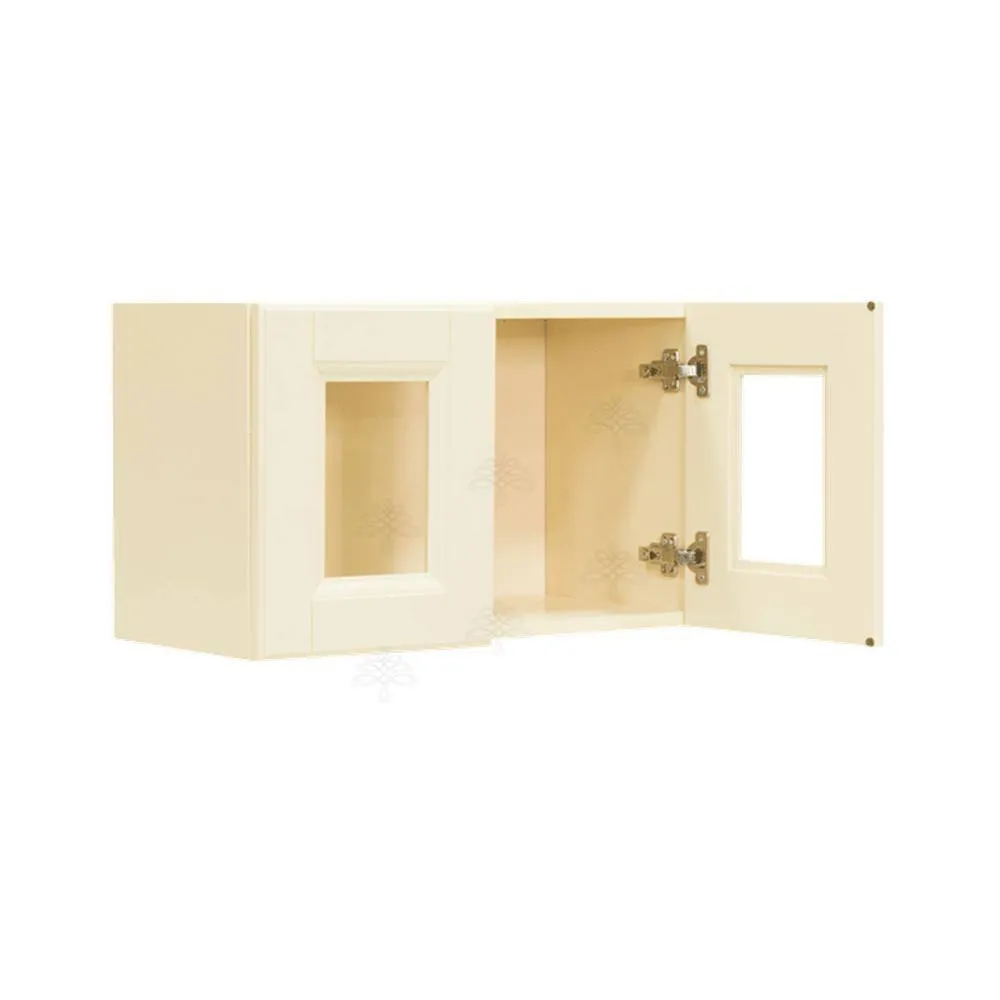 LIFEART CABINETRY Oxford Assembled 36 in. x 18 in. x 12 in. Wall Mullion Raised-Panel Door Cabinet with in Creamy White, photo 3 of 7