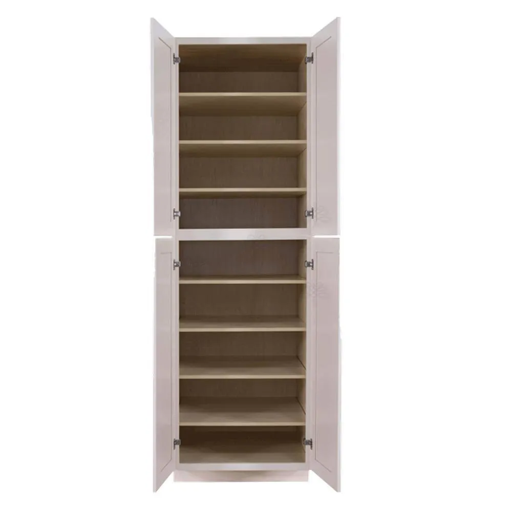 LIFEART CABINETRY Princeton Assembled 24 in. x 90 in. x 27 in. Tall Pantry with 4-Doors in Creamy White, photo 2 of 9