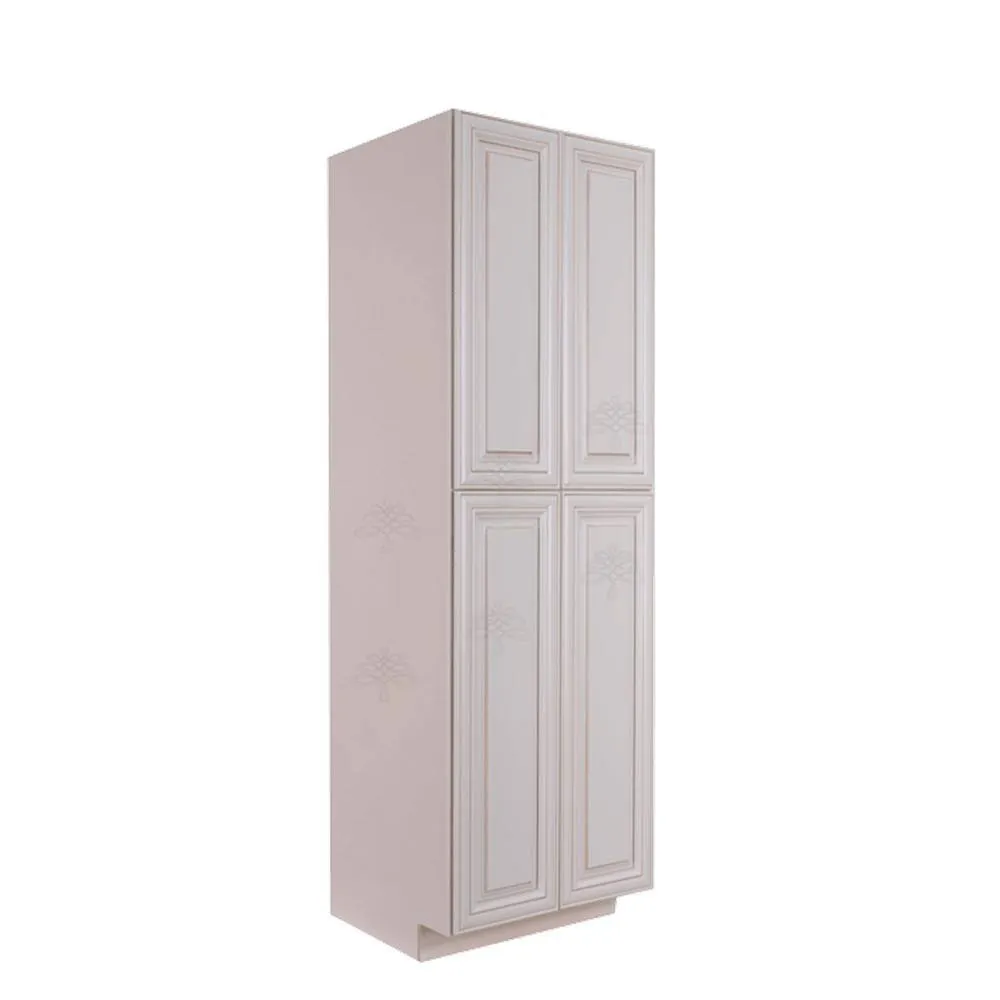 LIFEART CABINETRY Princeton Assembled 24 in. x 96 in. x 27 in. Tall Pantry with 4-Doors in Creamy White, photo 5 of 10