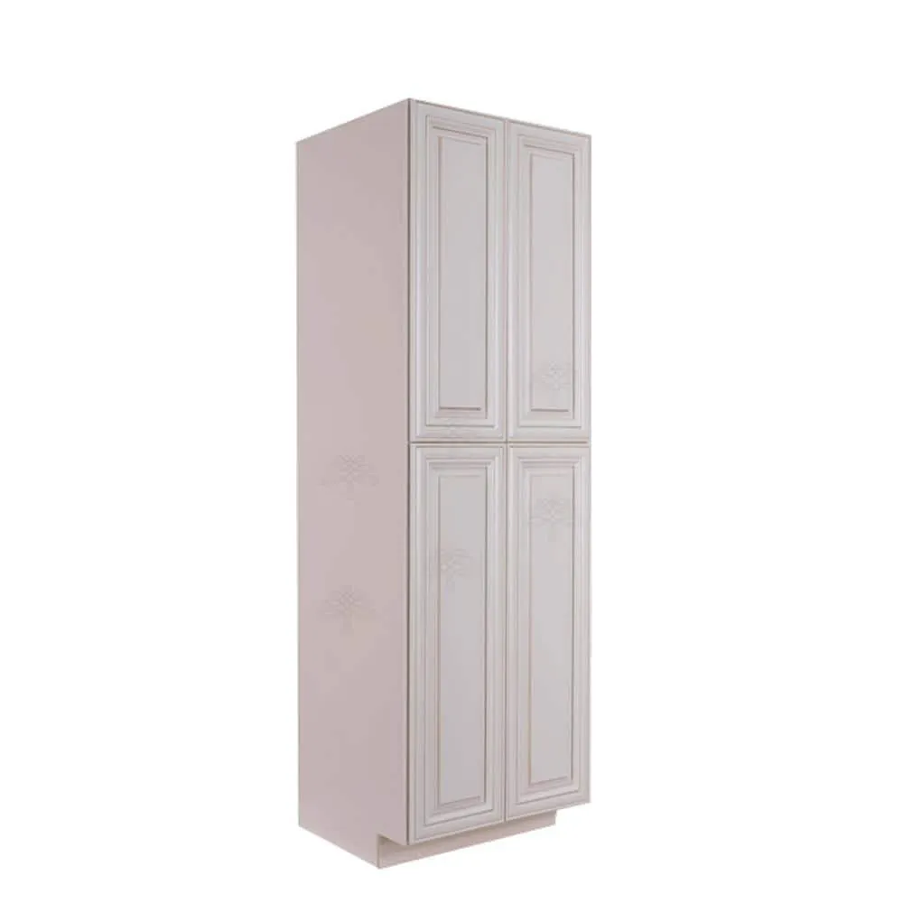 LIFEART CABINETRY Princeton Assembled 30 in. x 84 in. x 27 in. Tall Pantry with 4-Doors in Creamy White, photo 5 of 10