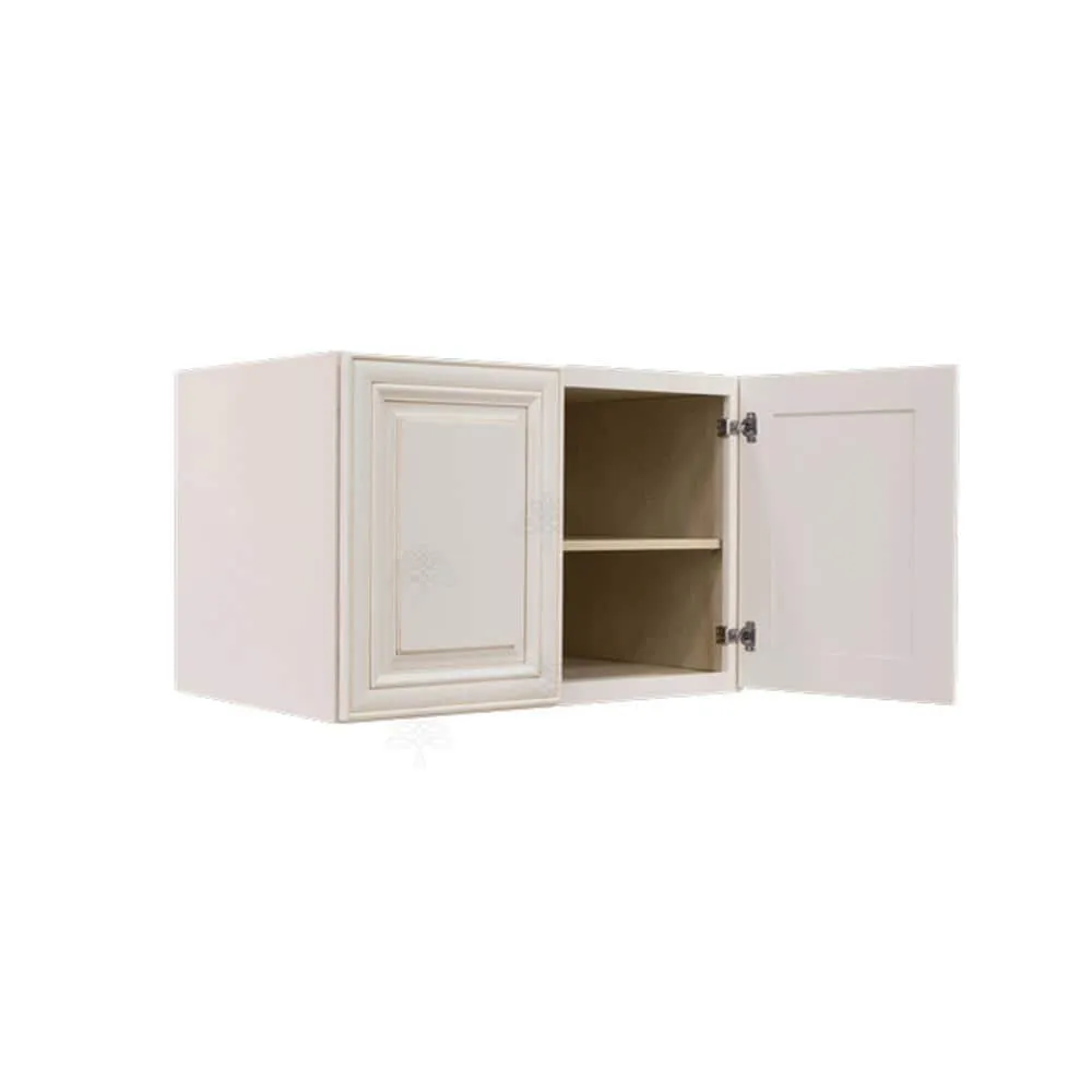 LIFEART CABINETRY Princeton Assembled 36 in. x 24 in. x 24 in. Wall Cabinet with 2 Doors 1 Shelf in Creamy White, photo 5 of 9