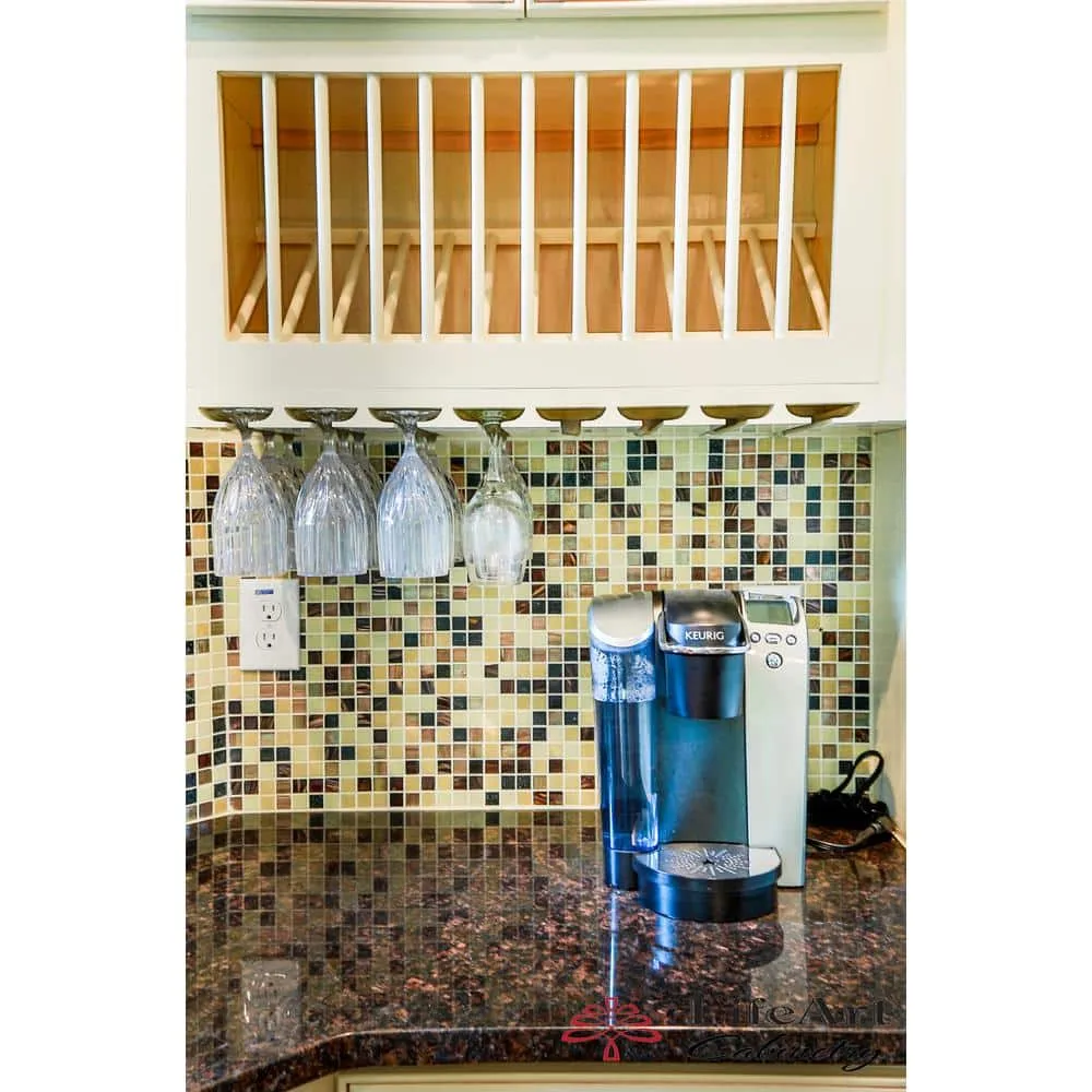 LIFEART CABINETRY Princeton Assembled 30 in. x 15 in. x 12 in. Wall Dish Holder Cabinet in Creamy White Glazed, photo 5 of 7