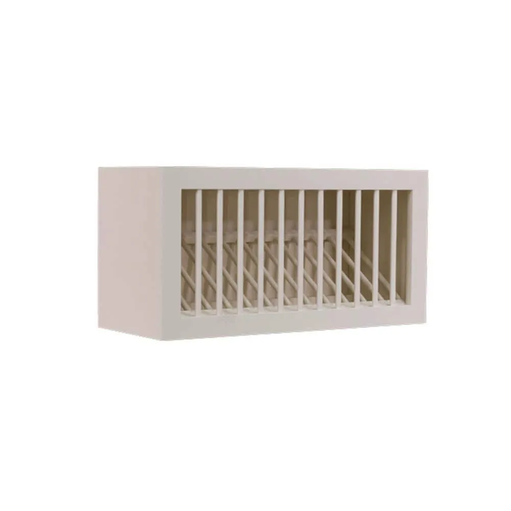 LIFEART CABINETRY Princeton Assembled 30 in. x 15 in. x 12 in. Wall Dish Holder Cabinet in Creamy White Glazed, photo 2 of 7