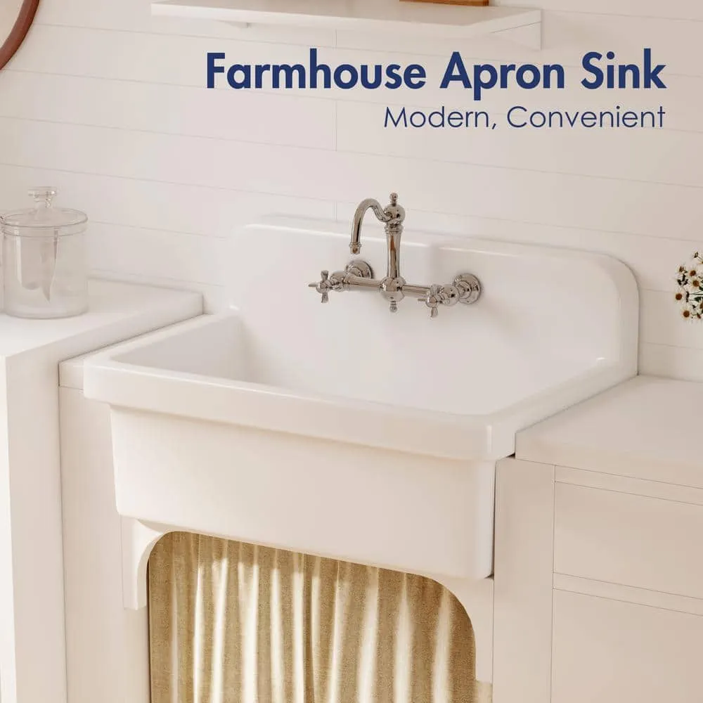 Eridanus Mason 15 Gal. Wall Mount Laundry Utility Sink - Crisp White, photo 5 of 10