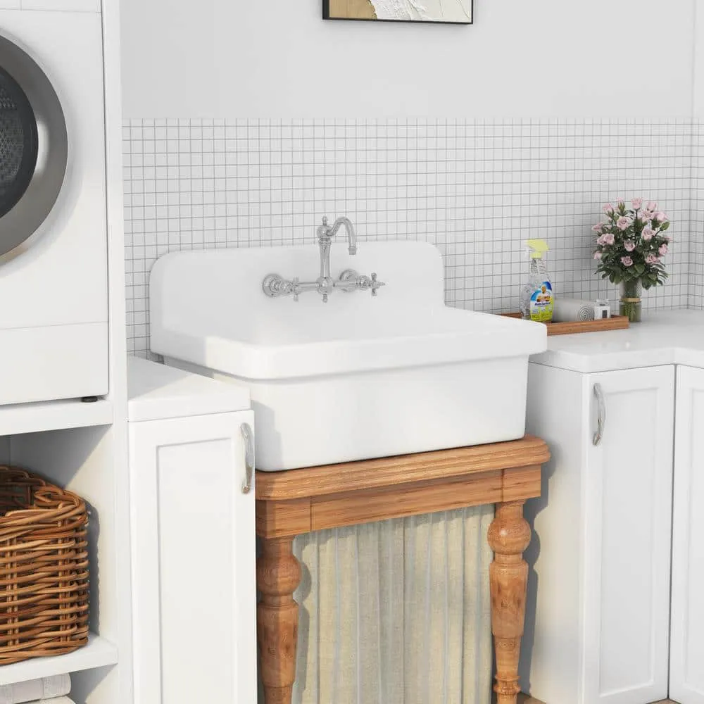 Eridanus Mason 15 Gal. Wall Mount Laundry Utility Sink - Crisp White, photo 3 of 10
