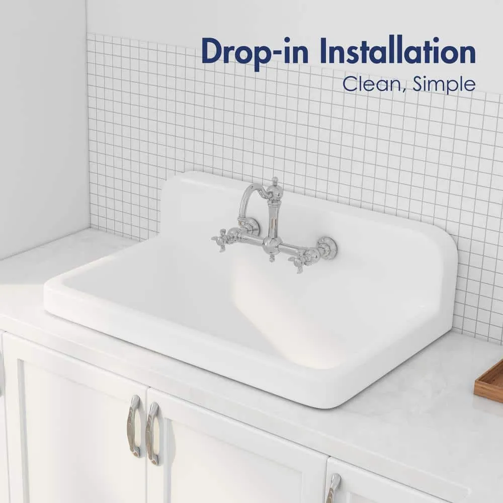 Eridanus Mason 15 Gal. Wall Mount Laundry Utility Sink - Crisp White, photo 6 of 10