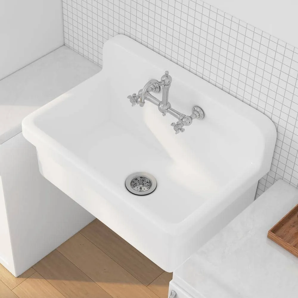 Eridanus Mason 15 Gal. Wall Mount Laundry Utility Sink - Crisp White, photo 7 of 10
