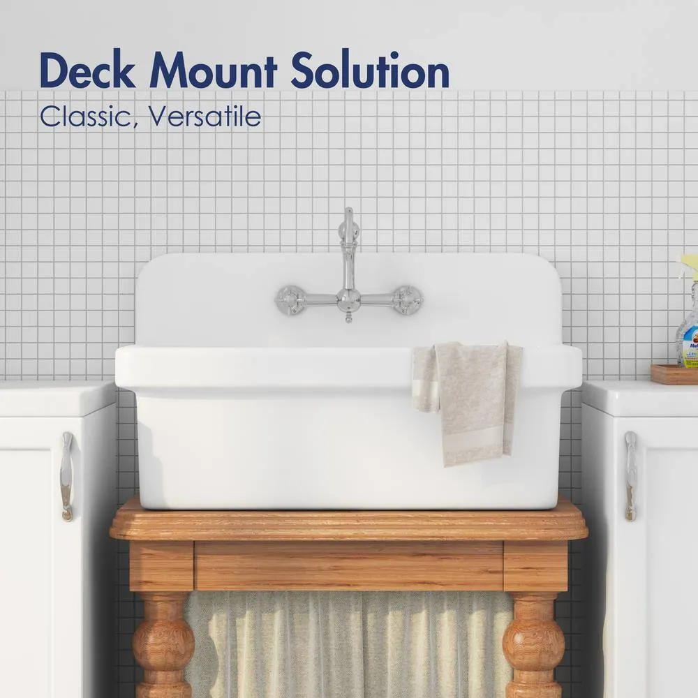 Eridanus Mason 15 Gal. Wall Mount Laundry Utility Sink - Crisp White, photo 4 of 10