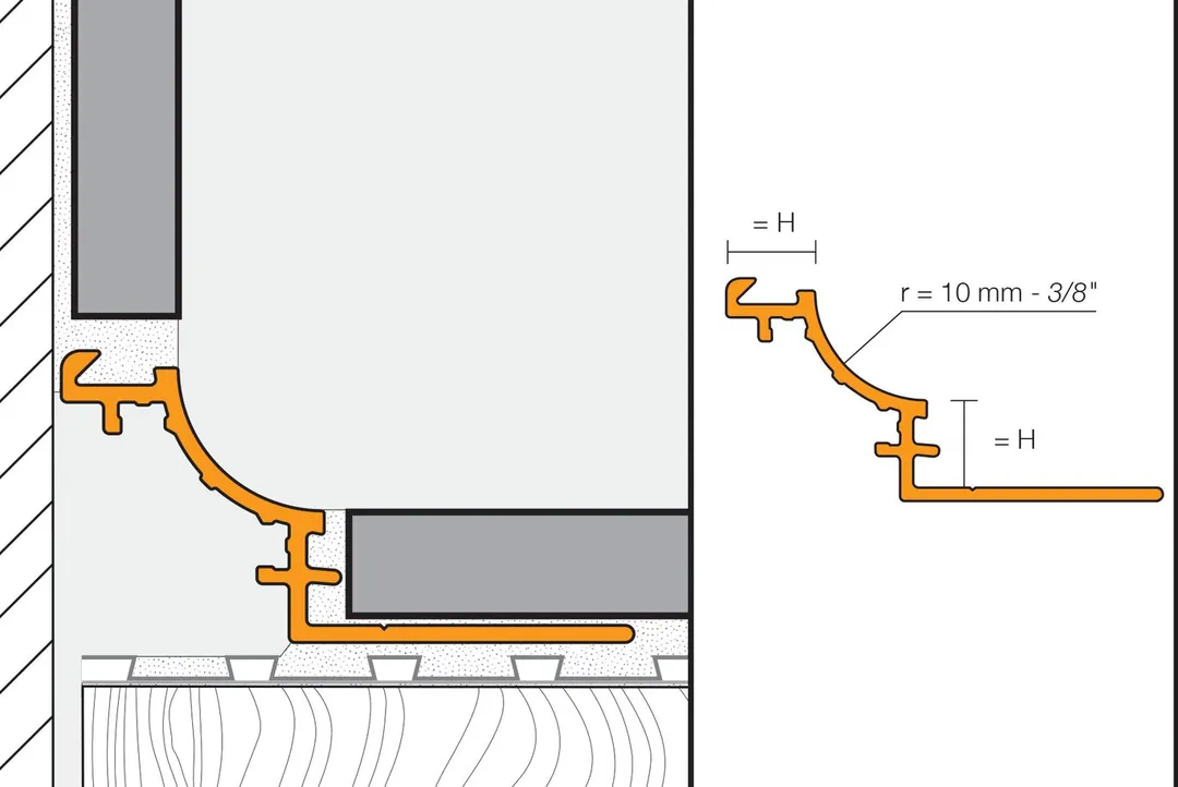 Schluter Systems DILEX-AHK 0.375-in W x 98.5-in L Satin Anodized Aluminum Tile Edge Trim, photo 4 of 6