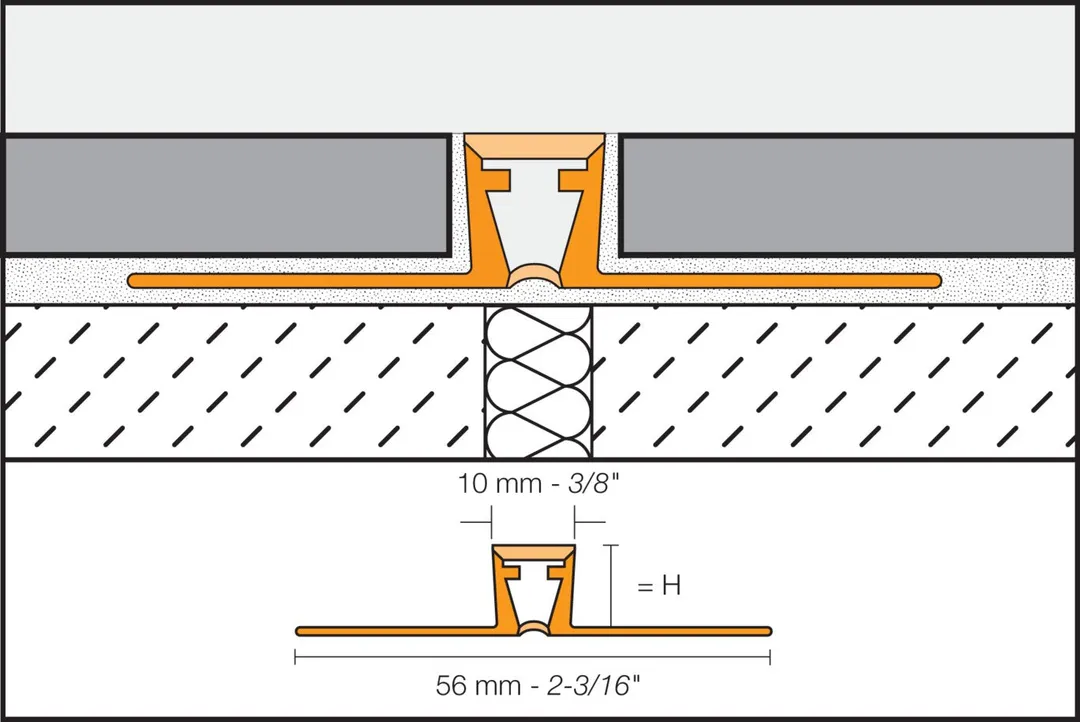 Schluter Systems DILEX-BWB 0.25-in W x 98.5-in L Grout Grey PVC Tile Edge Trim, photo 4 of 5