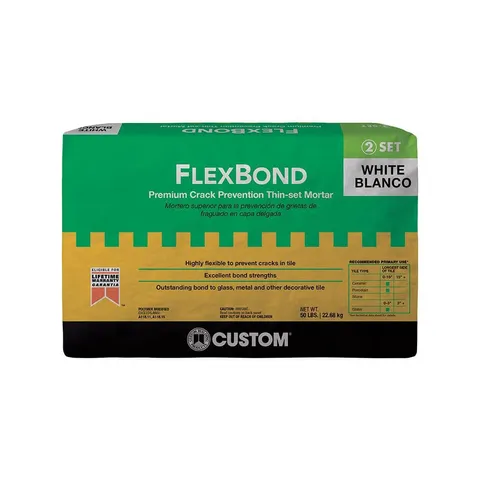 FlexBond 50 lb. White Premium Crack Prevention Thinset Mortar