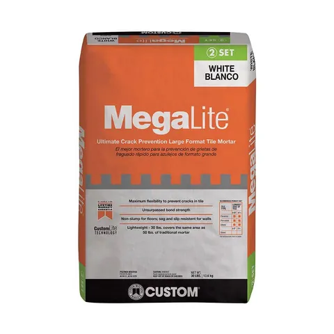 MegaLite 30 lb. White Ultimate Crack Prevention Large Format Tile Mortar
