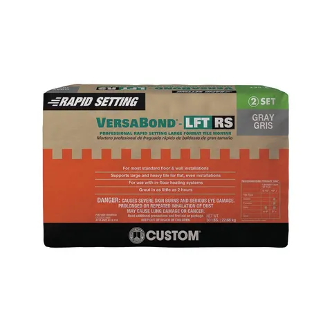 VersaBond-LFT RS 50 lb. Gray Rapid Setting Mortar for Large Format Tile