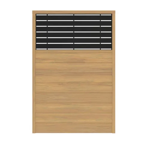 Cypress Vinyl Privacy Fence with Decorative Screen