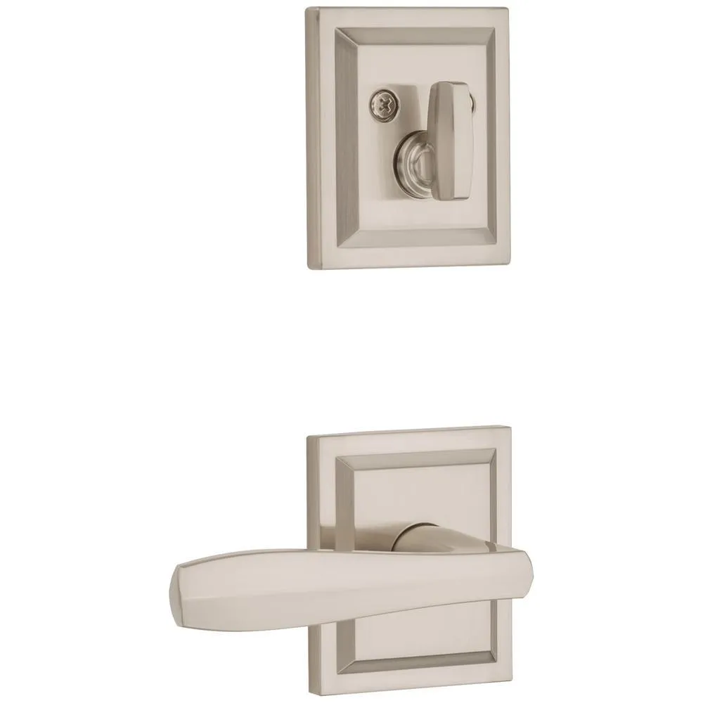 Torrey Pines Satin Nickel Low Profile Single Cylinder Entry Door Handleset with Torrey Door Lever feat SmartKey Security, photo 2 of 5