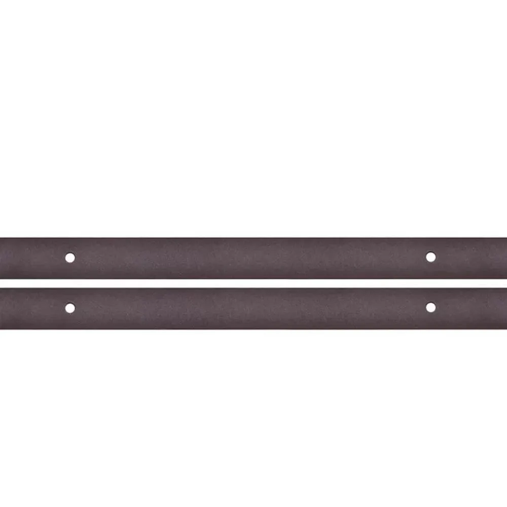 CALHOME 144 in. Antique Bronze Classic Straight Strap Double Track Barn Door Hardware Kit, photo 4 of 6