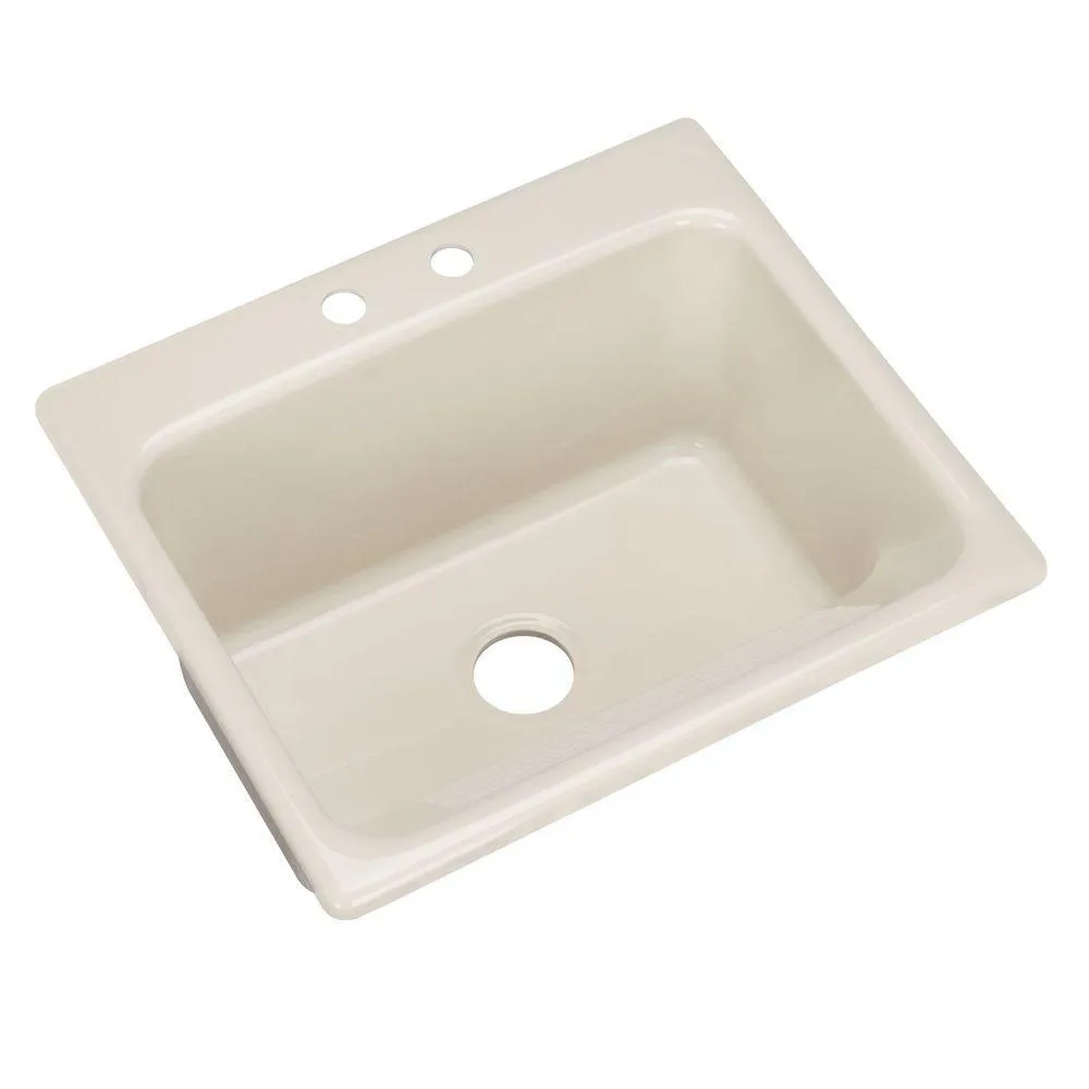 Kensington Drop-In Acrylic 25 in. 2-Hole Single Bowl Utility Sink in White, photo 8 of 18