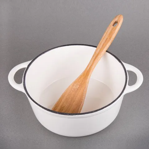 Bamboo Natural Utensil Set Consists Each of Solid Spoon and Turner