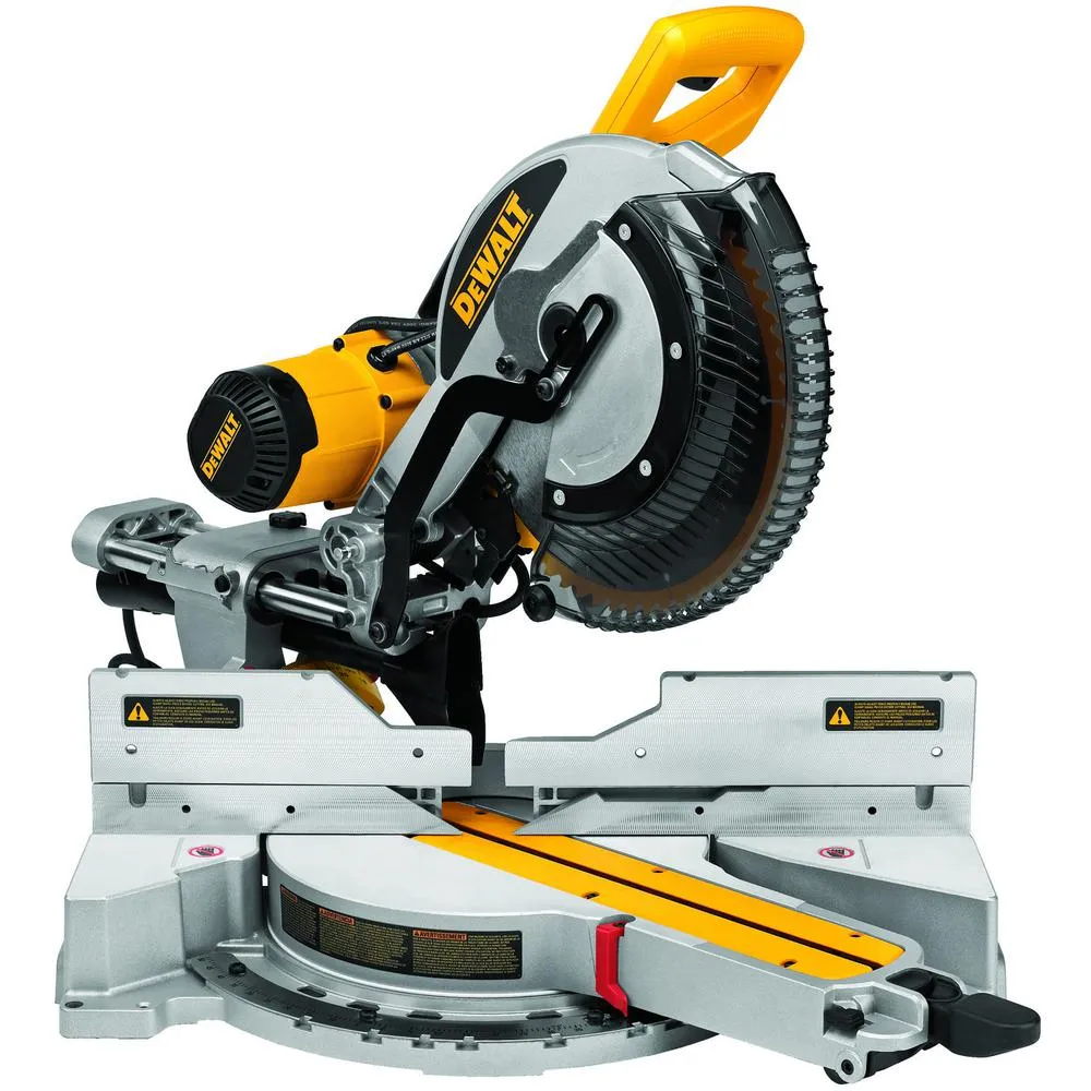 DEWALT 15 Amp Corded 12 in. Double-Bevel Sliding Compound Miter Saw with Bonus 20 Series 12 in. 60T Fine Finish Saw Blade, photo 6 of 13