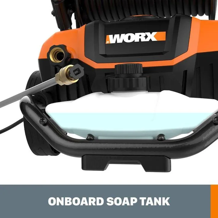 Worx 1600 PSI 1.3 GPM 13 Amp Cold Water Electric Pressure Washer, Portable with Soap Tank, photo 5 of 8