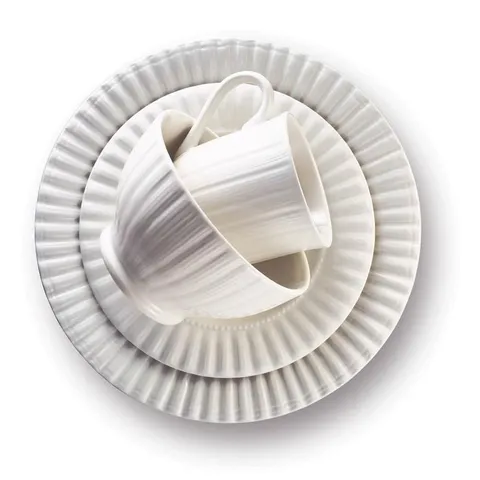 Casual Off white Ceramic Dinnerware Set (Service for 4)