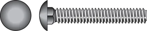 Zinc-Plated Steel Carriage Bolts, 5/16 × 1-1/2 in (100-Pack)