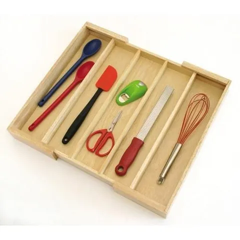 12.87 × 13 in Wood Multi-Use Insert Drawer Organizer
