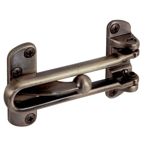 Diecast, Antique Brass Plated, Swing Bar Door Guard