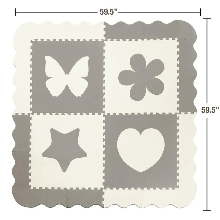 Sorbus Puzzle Mat Interlocking Floor Kids Play Carpet Tiles - Baby Foam Puzzle, Extra Thick Non-Toxic Crawling Mat for Tummy Time, Great for Children Playroom (4 Tiles), photo 8 of 8