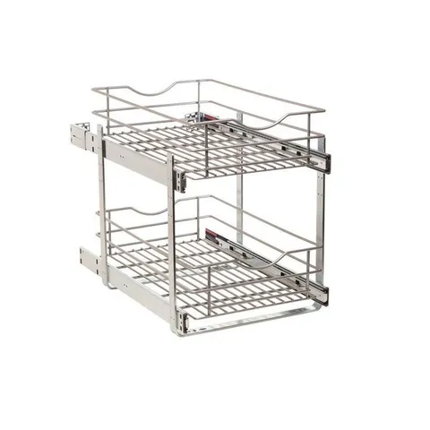 14 × 19.1875 in 2-Tier Pull Out Metal Soft Close Baskets & Organizers