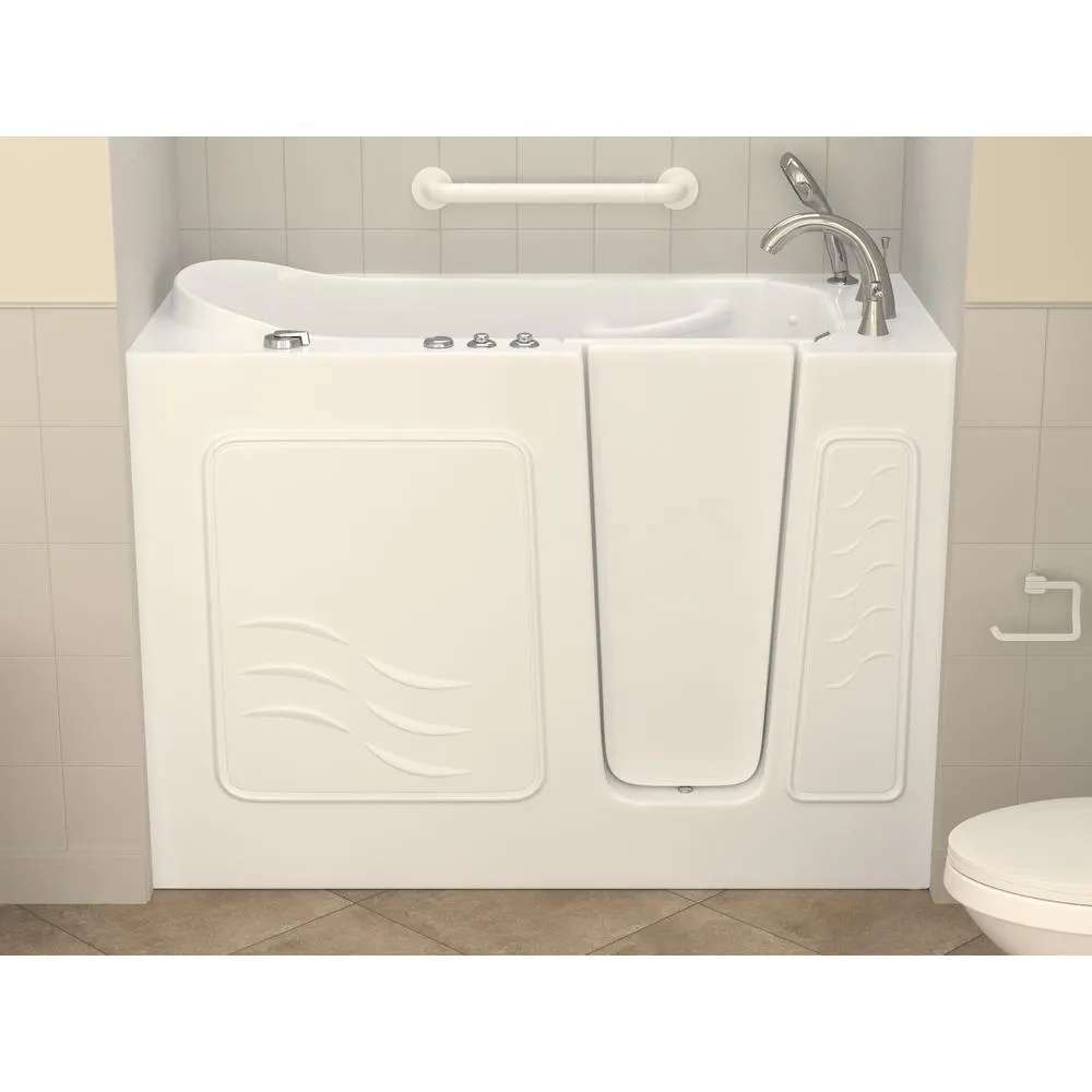 Universal Tubs HD Series 53 in. Right-Drain Quick Fill Walk-In Whirlpool Bathtub with Powered Fast Drain, White, photo 11 of 26